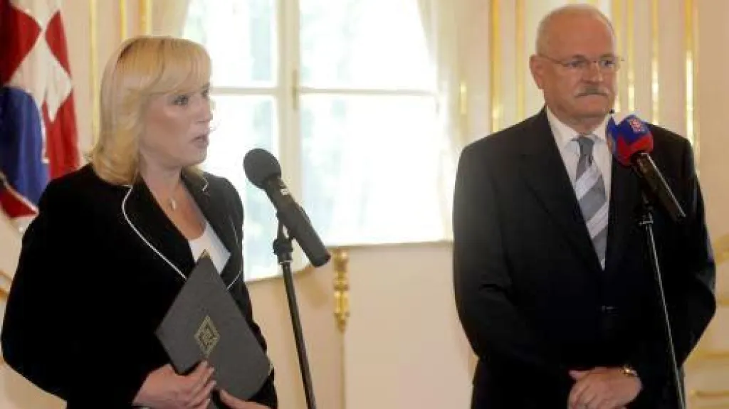 Iveta Radičová a Ivan Gašparovič