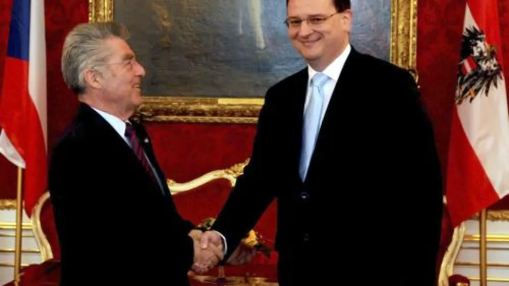 Heinz Fischer a Petr Nečas
