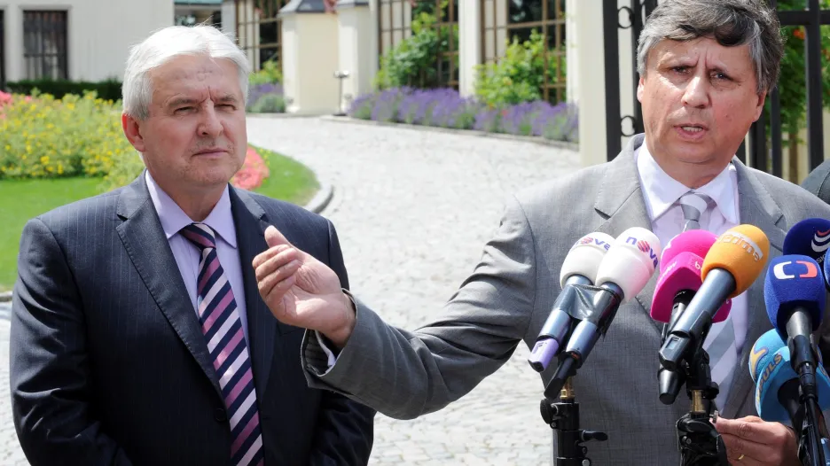 Jan Fischer a Jiří Rusnok