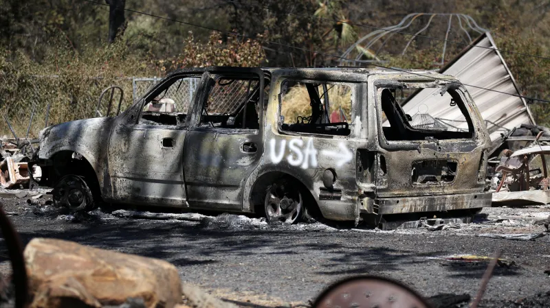 Požáry v Kalifornii a jejich následky