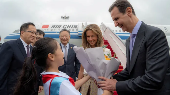 Bašár Asad s manželkou na návštěvě Číny
