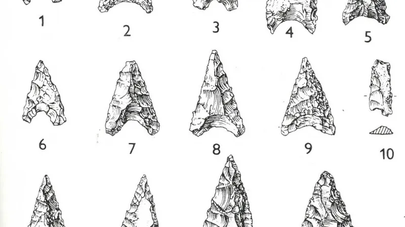 Kresba nalezených šipek