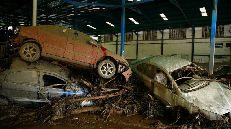 Následky záplav ve venezuelském městě Las Tejerías