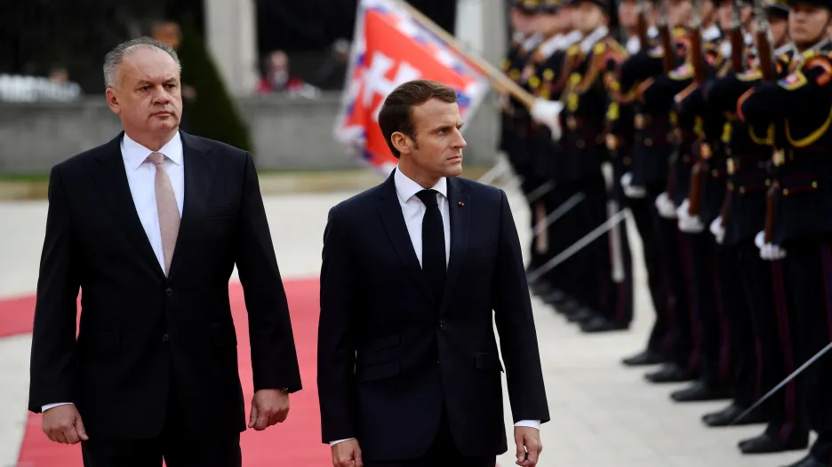 Andrej Kiska a Emmanuel Macron