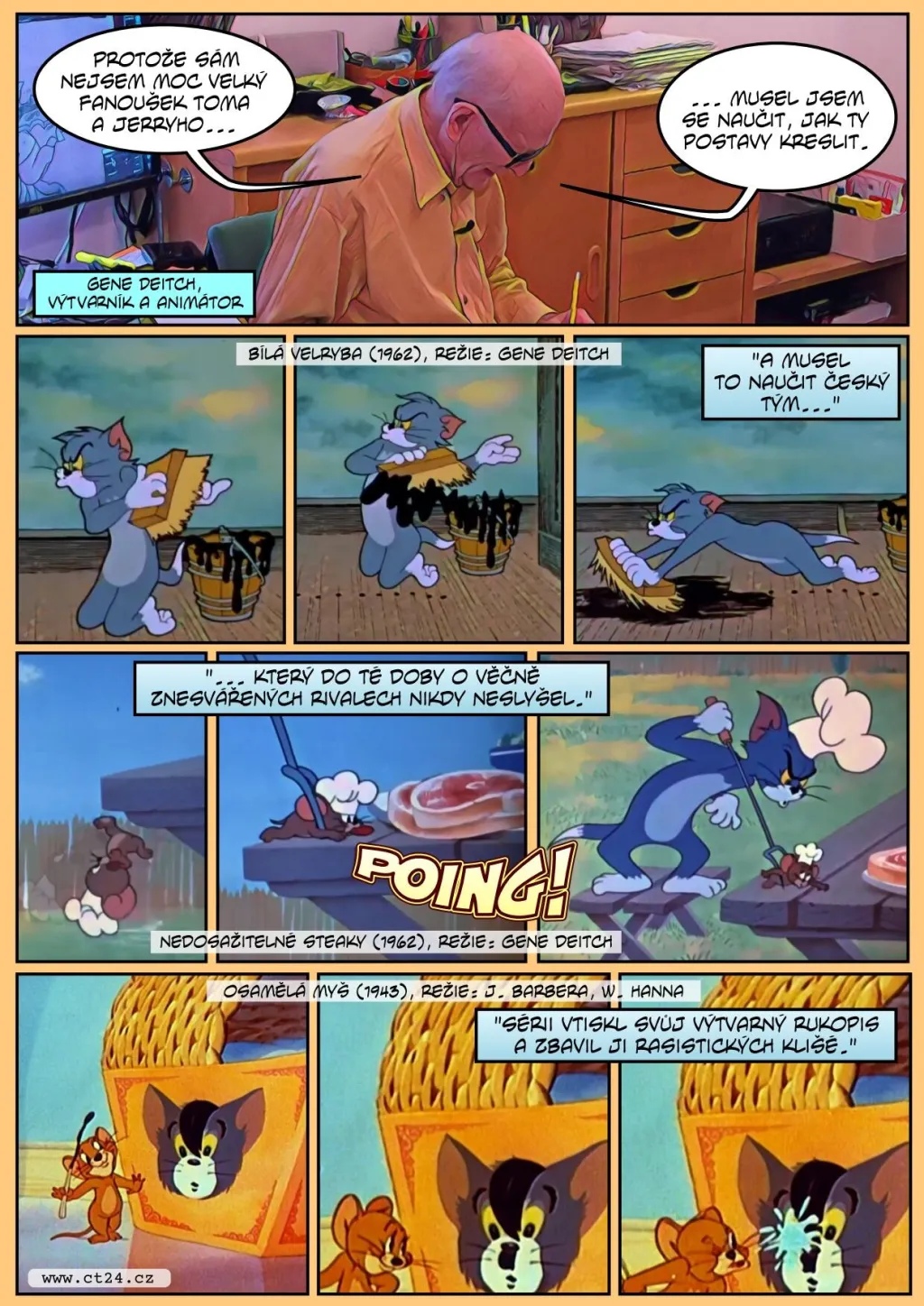Tom a Jerry jsou kámoši jak hrom, ale nemůžou se vystát. Jejich eskapády baví už osmdesát let