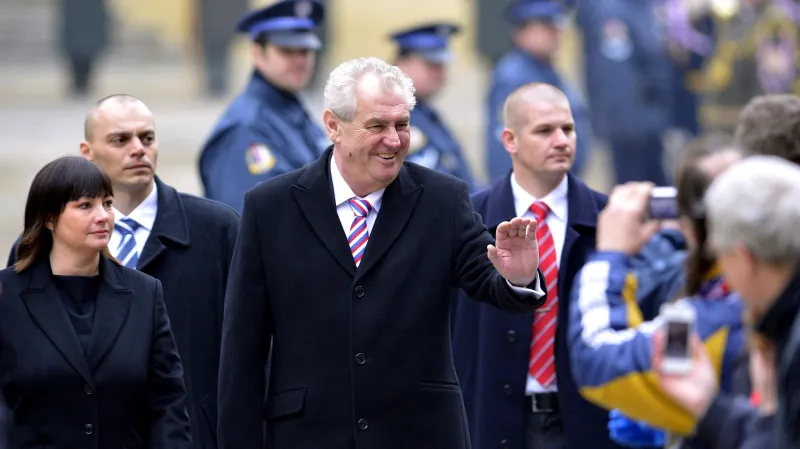 Miloš Zeman a manželka Ivana na Pražském hradě