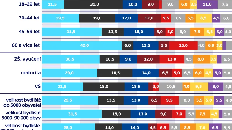Volební model – třídění dle sociodemografií