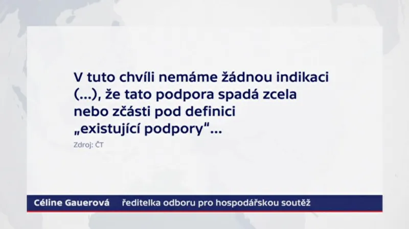 Z dopisu Evropské komise