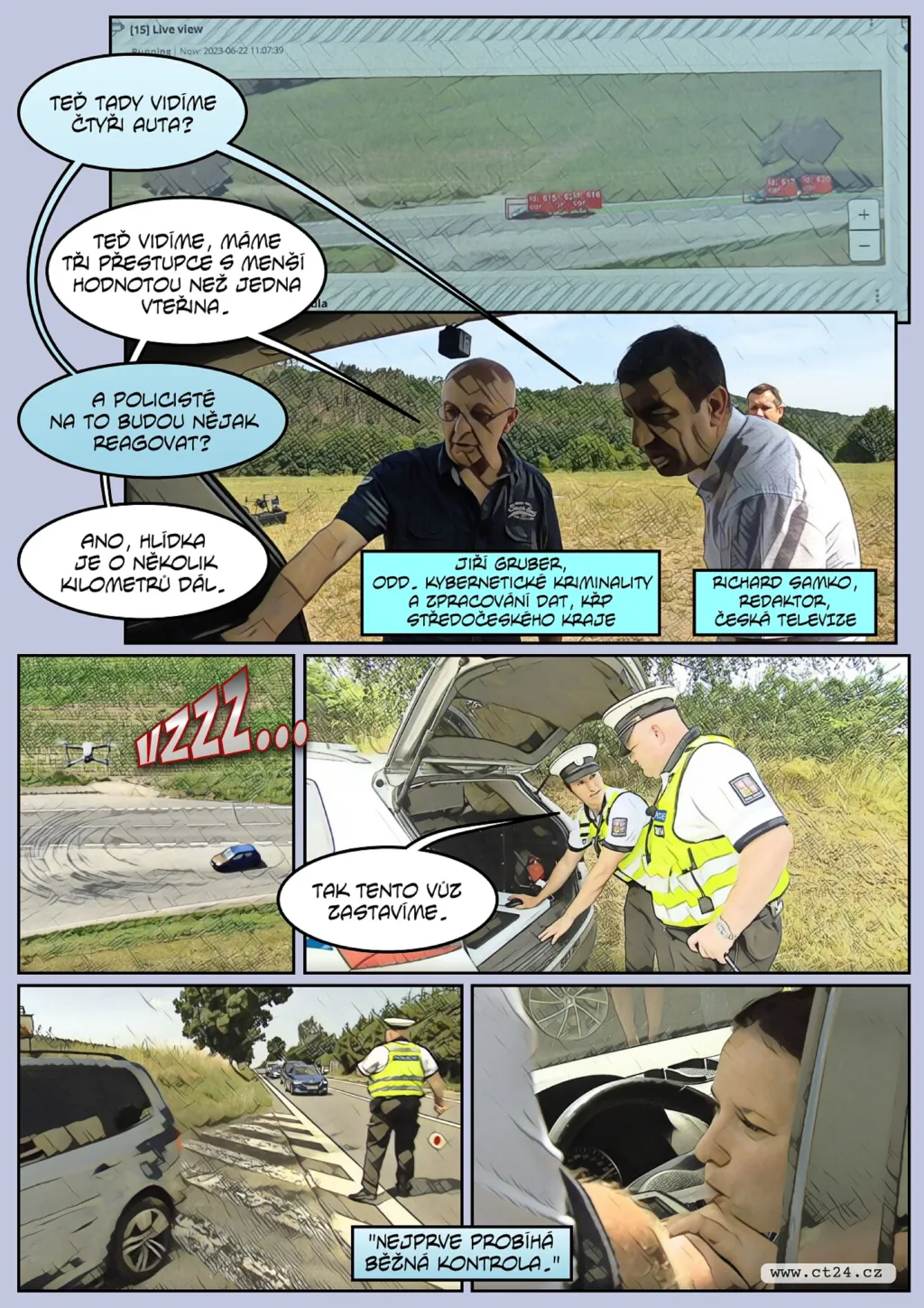 Policii pomáhají drony