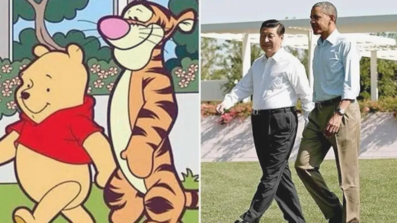 Si Ťin-Pching je přirovnáván k medvídkovi Pú