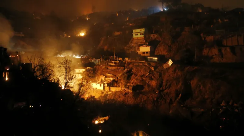 Požár v chilském Valparaísu