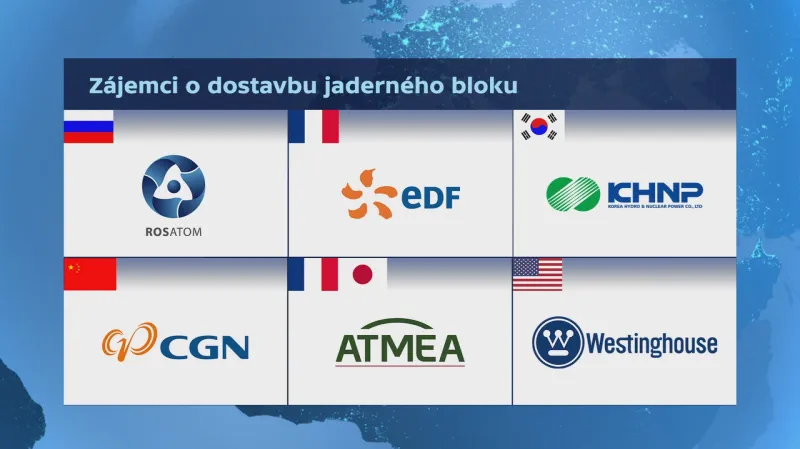 Zájemci o dostavbu jaderného bloku v ČR