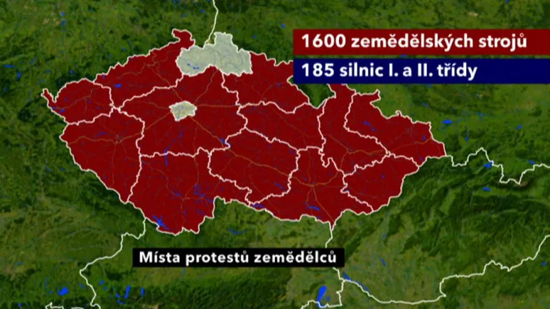 Protest zemědělců zasáhne 12 krajů