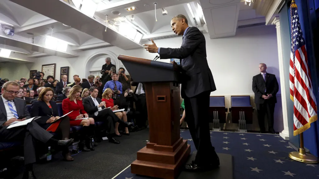 Barack Obama na závěrečné letošní tiskové konferenci