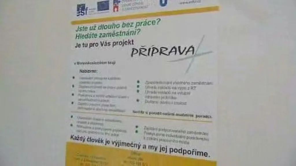 Projekt na pomoc nezaměstnaným