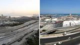 Srovnávací galerie fotografií po výbuchu v bejrútském přístavu ze 4. srpna 2020 a následně z 29. července 2021