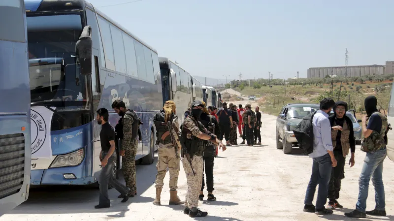 Evakuace zraněných Syřanů