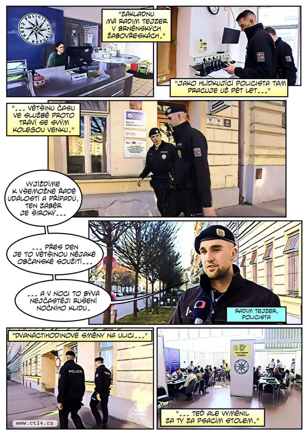 Policie pomáhá uprchlíkům