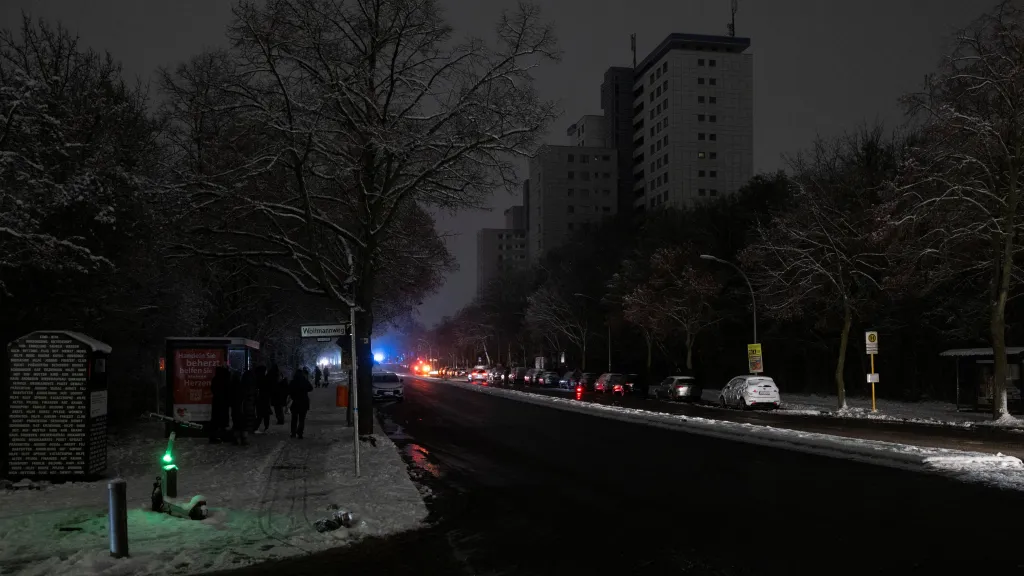 Stav po blackoutu v jihozápadním Berlíně