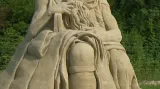 Písková socha Mojžíše