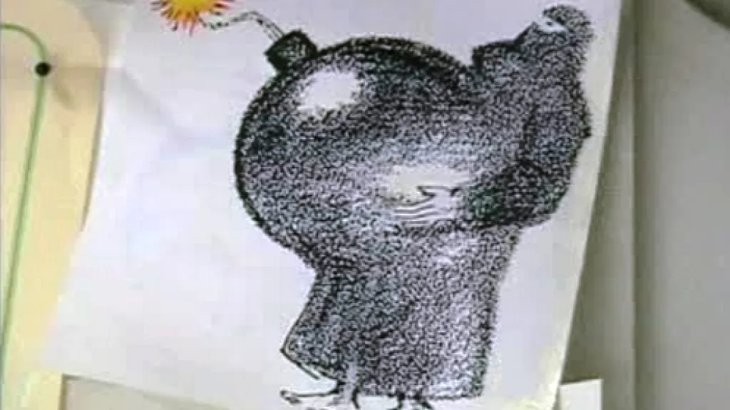 Karikatura Kurta Westergaarda