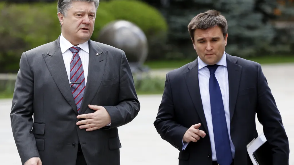Petro Porošenko a Pavlo Klimkin