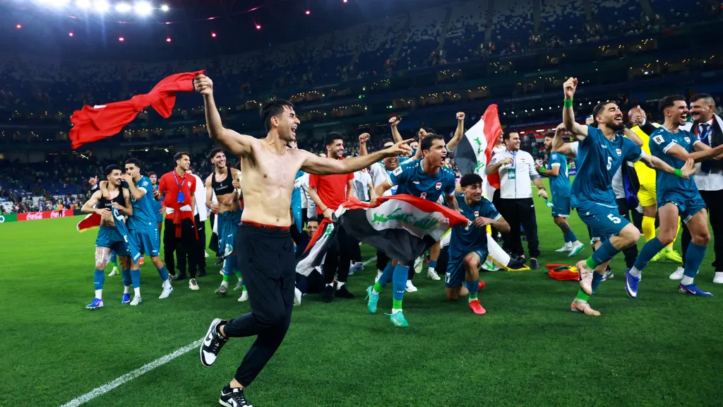 Iráčtí fotbalisté slaví postup na mistrovství světa ve fotbale