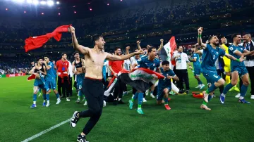 Iráčtí fotbalisté slaví postup na mistrovství světa ve fotbale