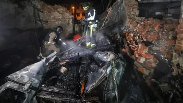 Následky ruského nočního útoku na Charkov