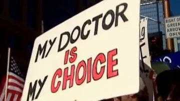 Demonstrace za zdravotnickou reformu v USA