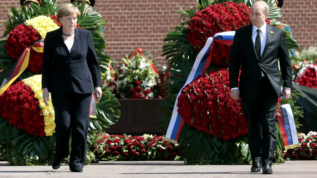 Angela Merkelová a Vladimir Putin