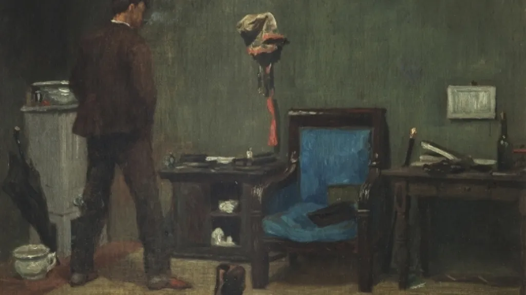 Soběslav H. Pinkas, Autoportrét v ateliéru, 1854