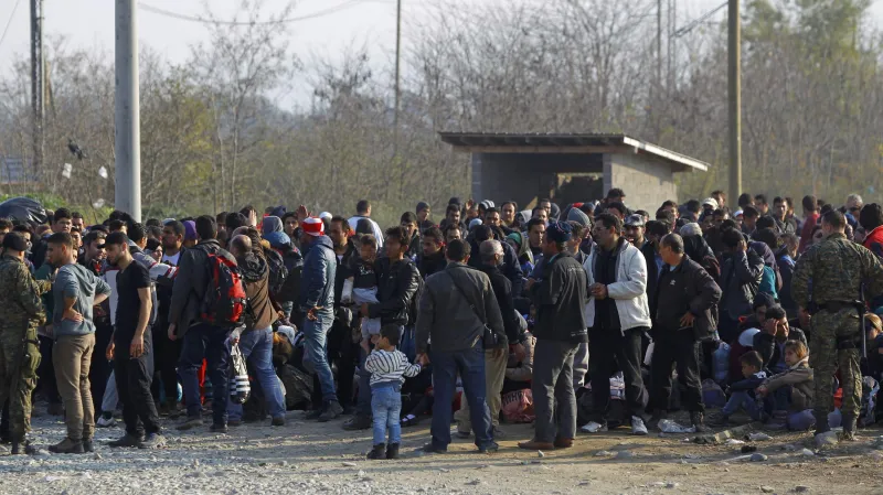 Uprchlíci na řecko-makedonské hranici