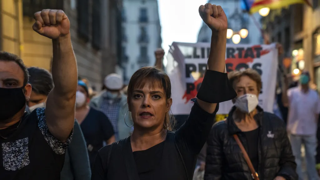 Separatisté protestují v Barceloně