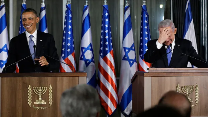 Barack Obama a Benjamin Netanjahu