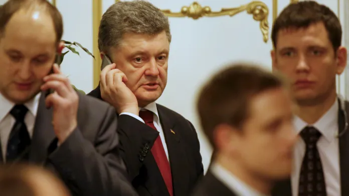 Ukrajinský prezident na summitu v Minsku