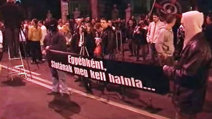 Demonstrace před slovenskou ambasádou