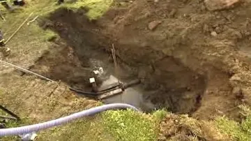 Propadlý strop tunelu