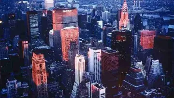 Manhattan z ochozu Empire State Building