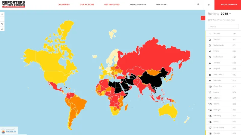 Svoboda tisku ve světě