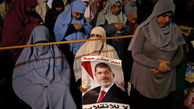 Demonstrace stoupenců Muhammada Mursího