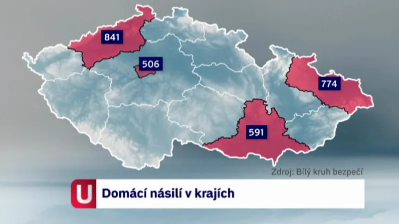 Počet policejních zásahů kvůli domácímu násilí