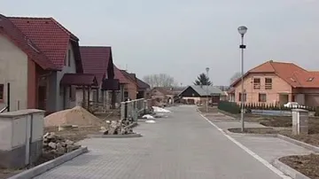 Vznikající čtvrť rodinných domků