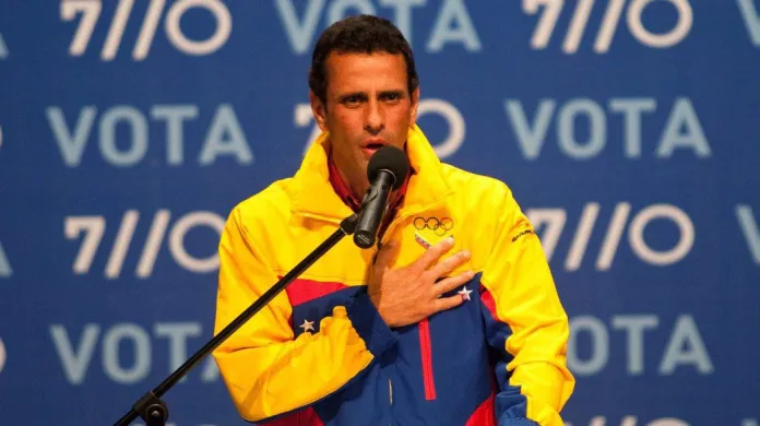 Henrique Capriles Radonski hovoří po vyhlášení výsledku voleb