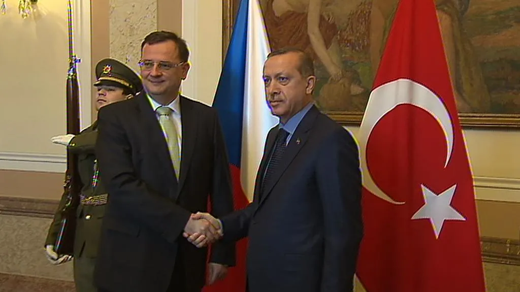 Petr Nečas a Tayyip Erdoğan