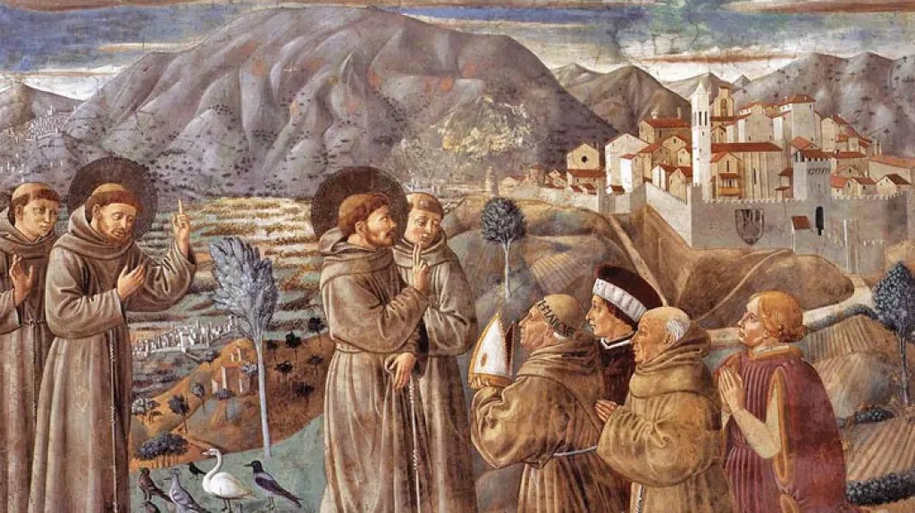 Benozzo Gozzoli-freska ze života sv. Františka (1452)