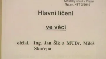 Soud s Janem Šikem a Milošem Skořepou