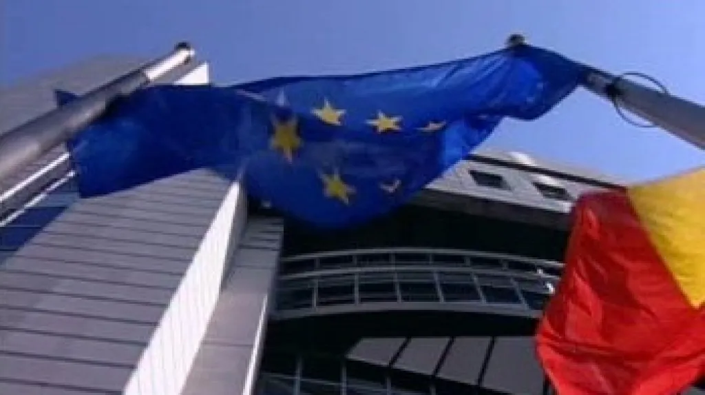 Vlajka EU v Bruselu