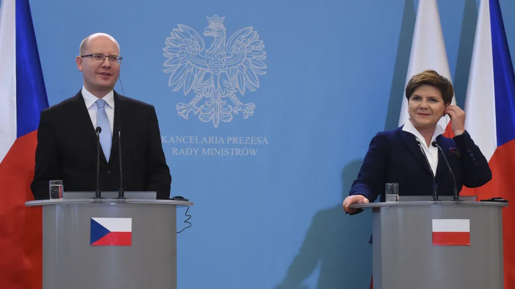 Bohuslav Sobotka a Beáta Szydlová