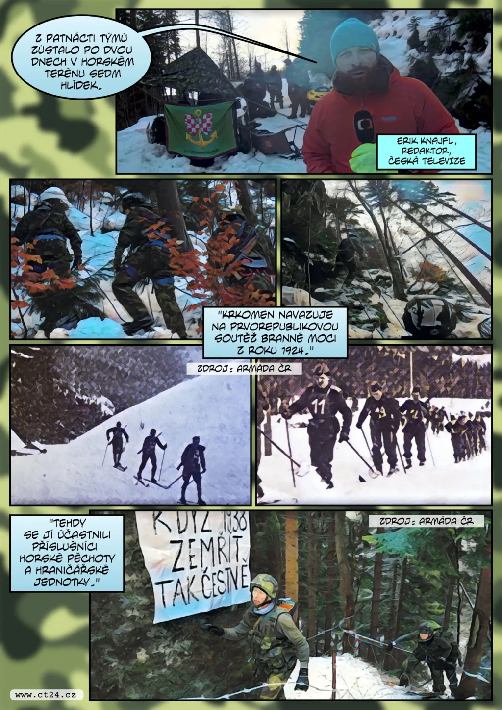 V Krkonoších závodily vojenské hlídky